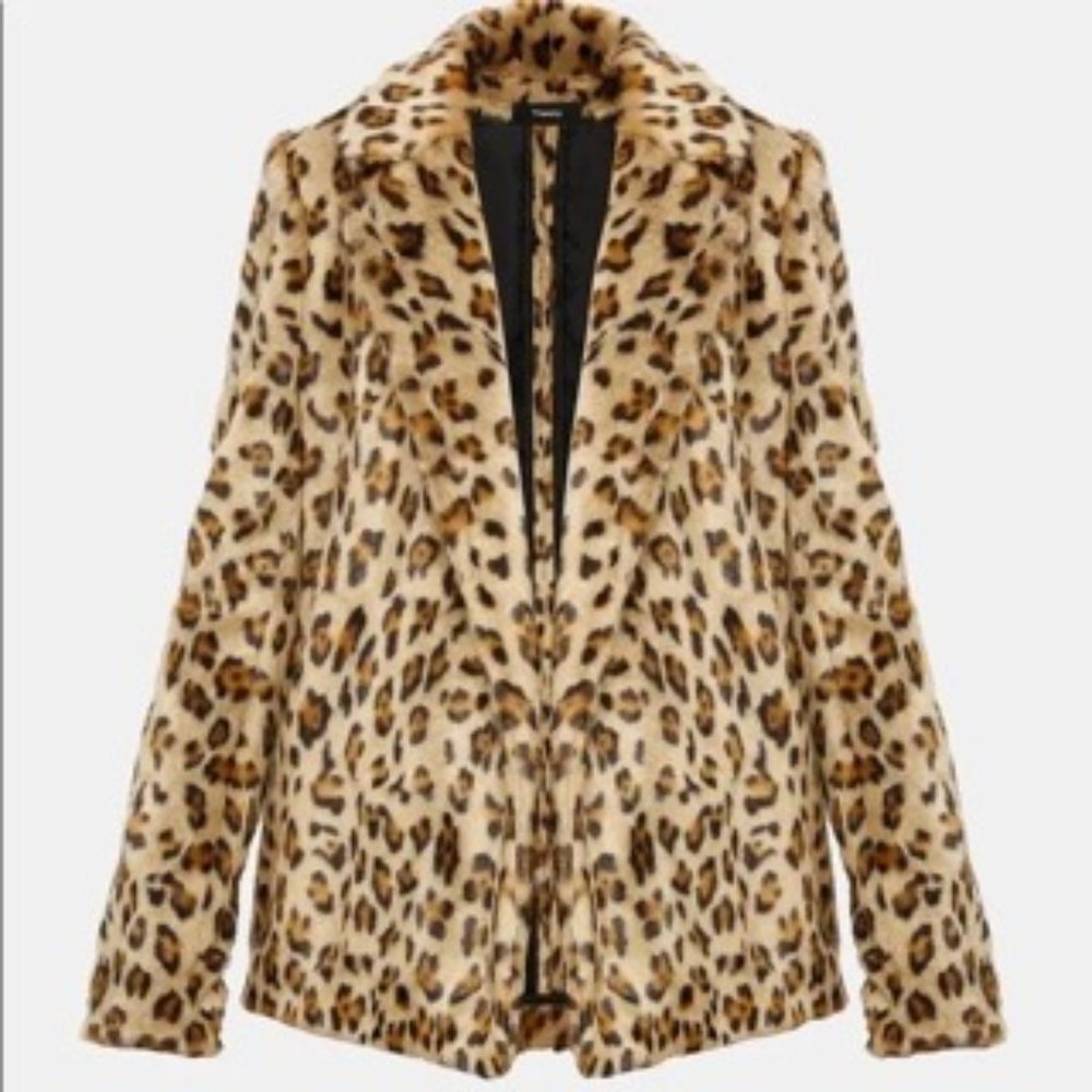 Theory Faux Fur Cheetah Coat